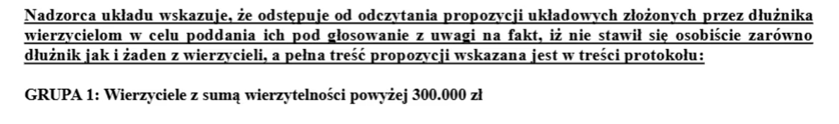 Skan dokumentu sądowego w sprawie restrukturyzacji - strona 2