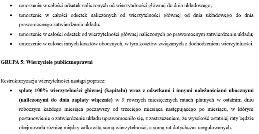 Skan dokumentu sądowego w sprawie restrukturyzacji - strona 4